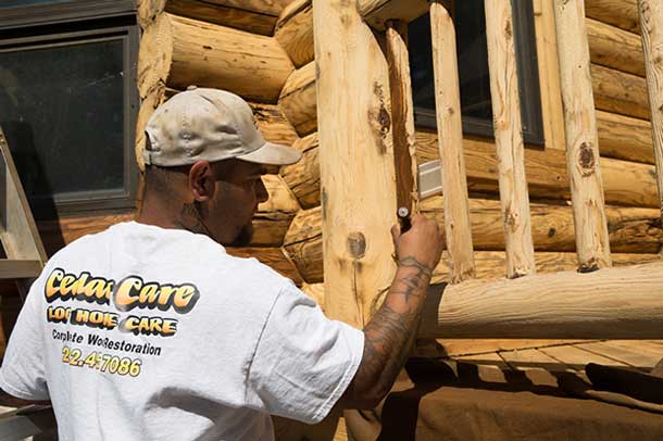 log-home-staining