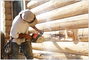 Rotten log repair & replacement! Rotten log repair & replacement!